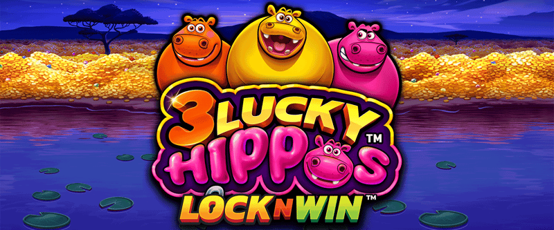 3 Lucky Hippos - Game Title