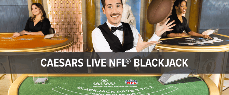 TEMP Caesars Live NFL® Blackjack (PA) - Game Title