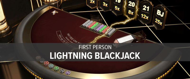 First Person Lightning Blackjack - Game Title