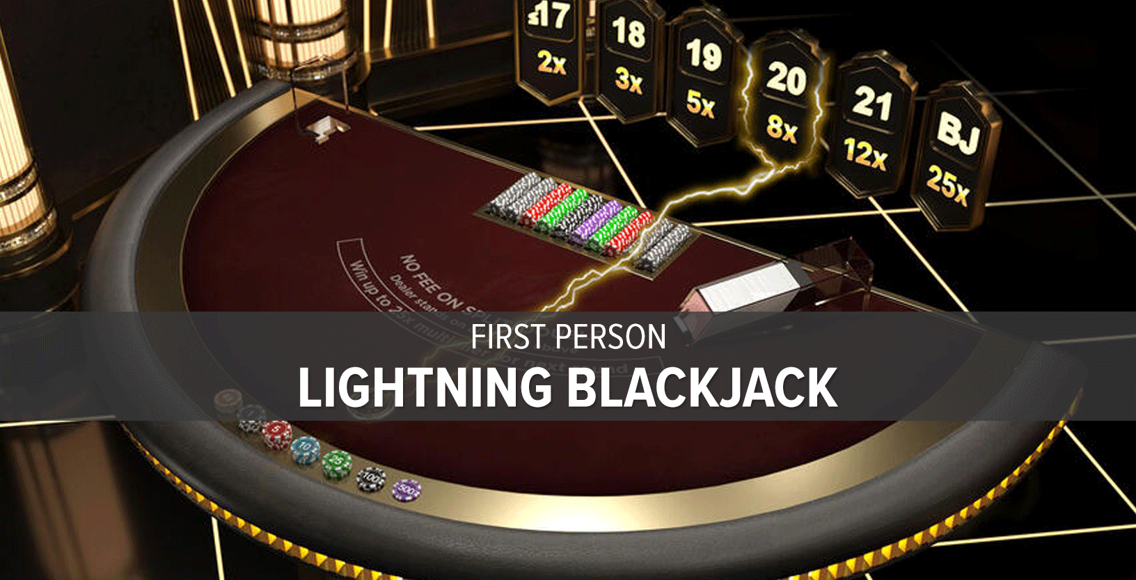 First Person Lightning Blackjack - Game Title