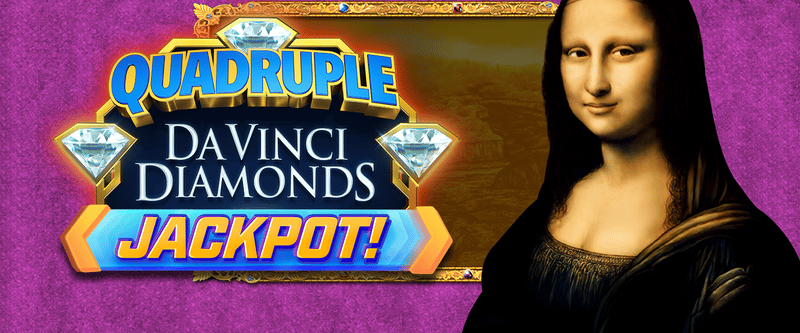 Quadruple Da Vinci Diamonds Jackpots - Game Title