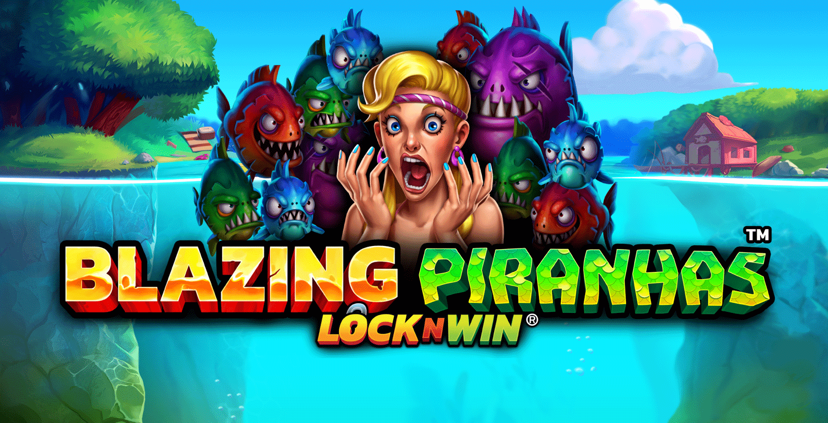 Blazing Piranhas - Game Title