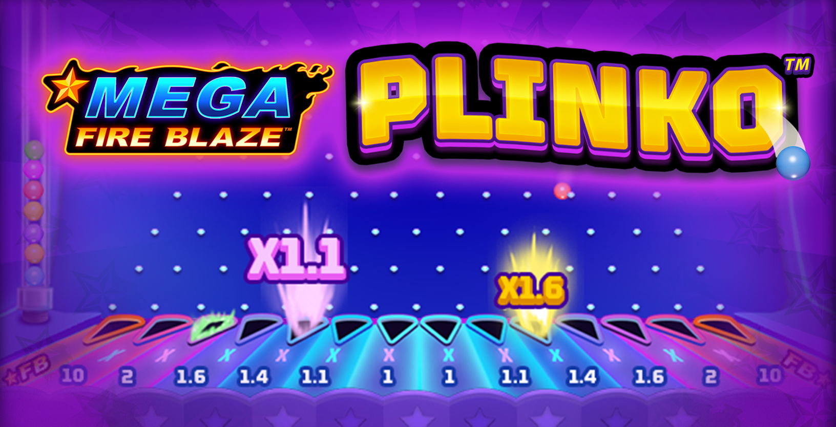 Mega Fire Blaze: Plinko - Game Title