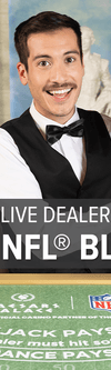 Live Dealer Caesars NFL® Blackjack (NJ) - Game Title