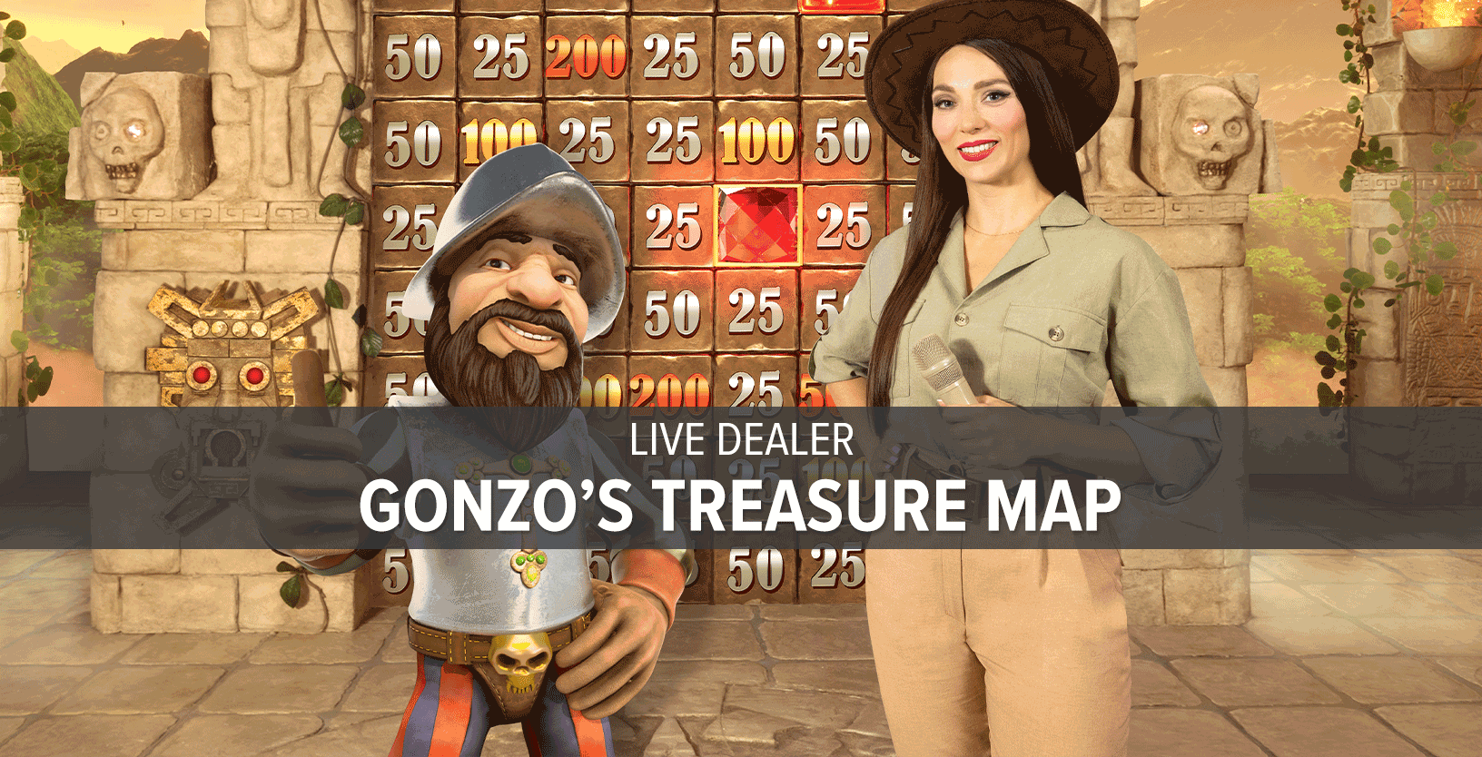 Gonzo's Treasure Map Live - Game Title
