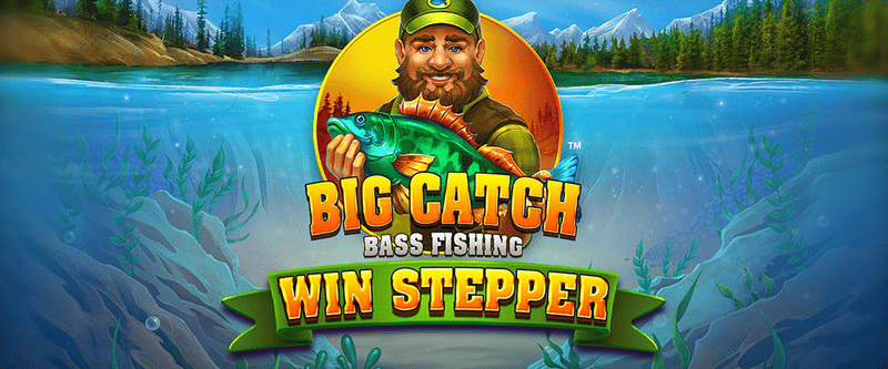 Big Catch Bass Fishing Win Stepper - Game Title