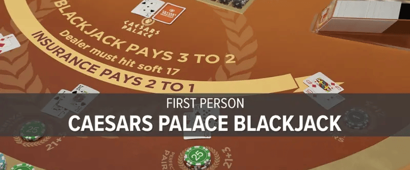 First Person Caesars Palace Blackjack - Game Title