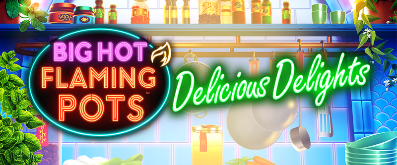 Big Hot Flaming Pots Delicious Delights - Game Title