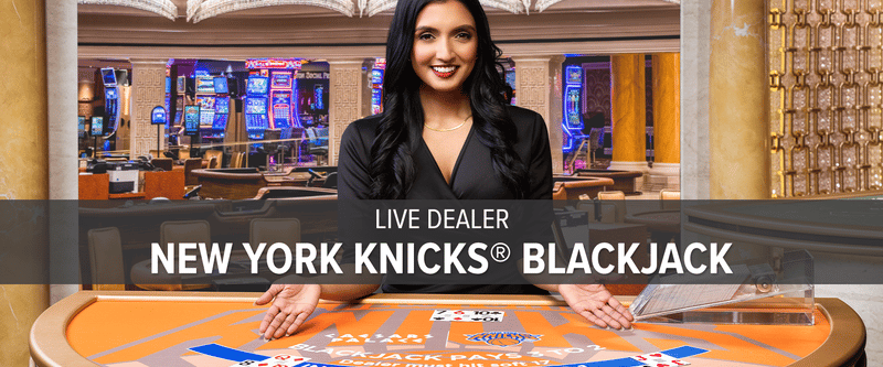 Live Dealer New York Knicks® Blackjack (NJ) - Game Title