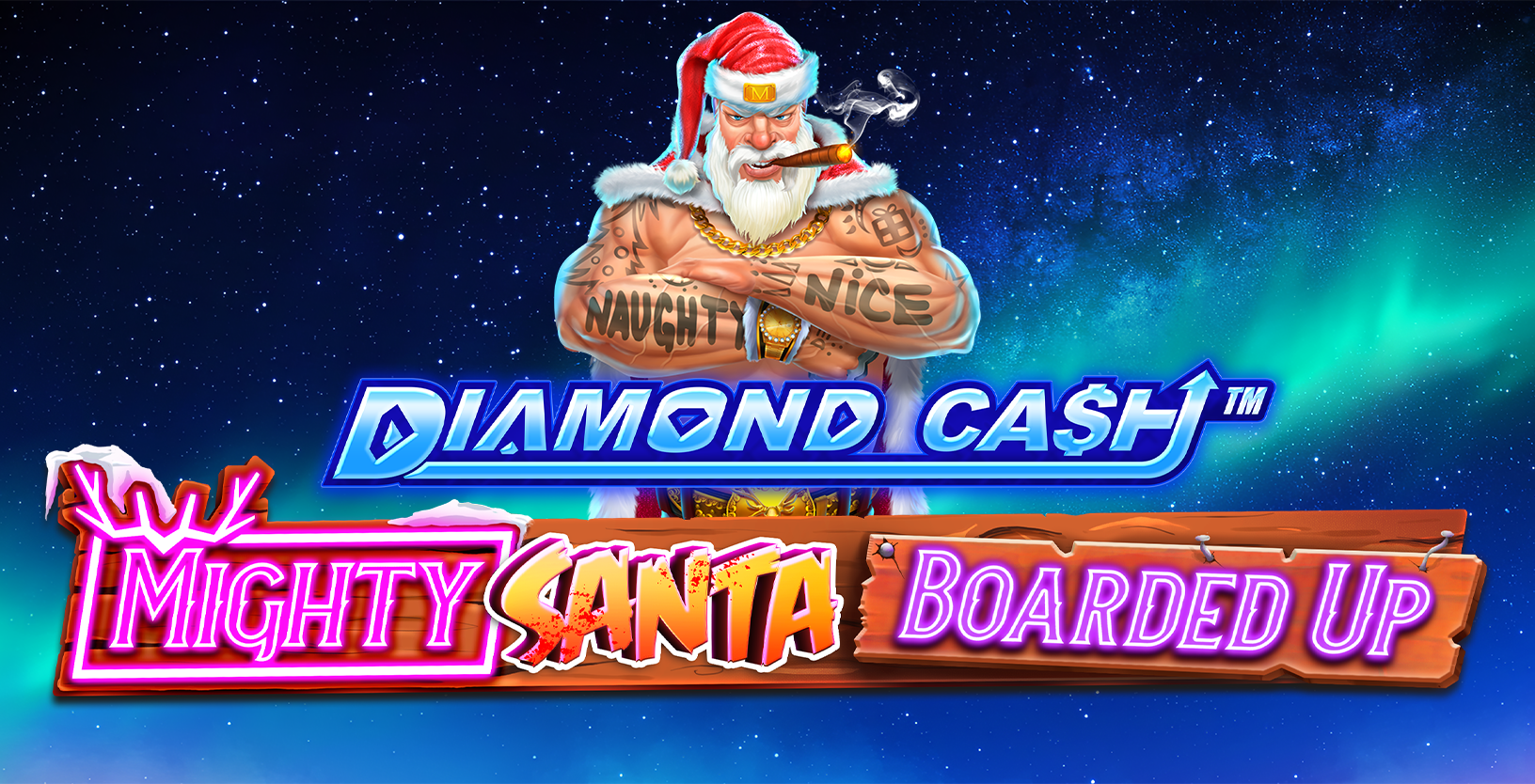 Diamond Cash: Mighty Santa Boarded Up - Game Title