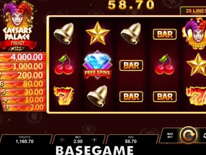 Caesars Palace Frenzy - Game Title