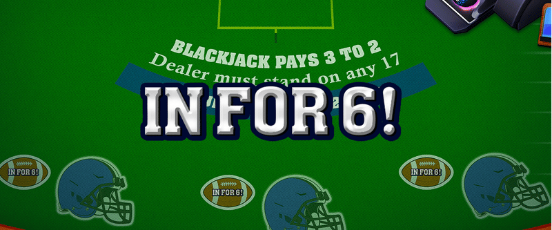 Blackjack In for 6! - Game Title