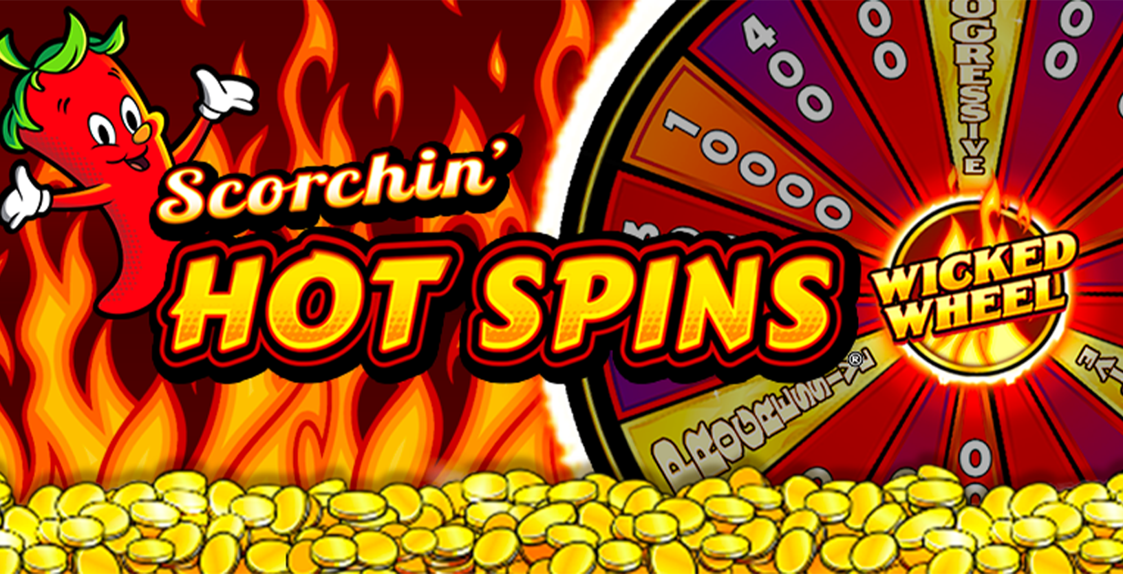 Scorchin Hot Spins Wicked Wheel - Game Title