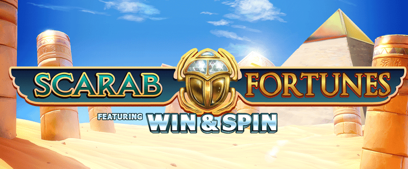 Scarab Fortunes featuring Win and Spin - Game Title