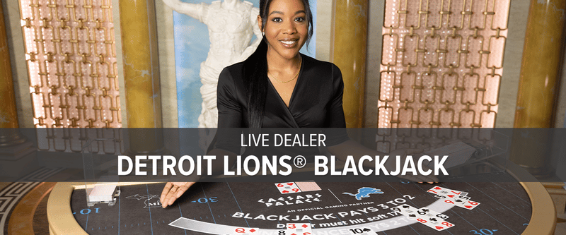 Live Dealer Detroit Lions® Blackjack (MI) - Game Title