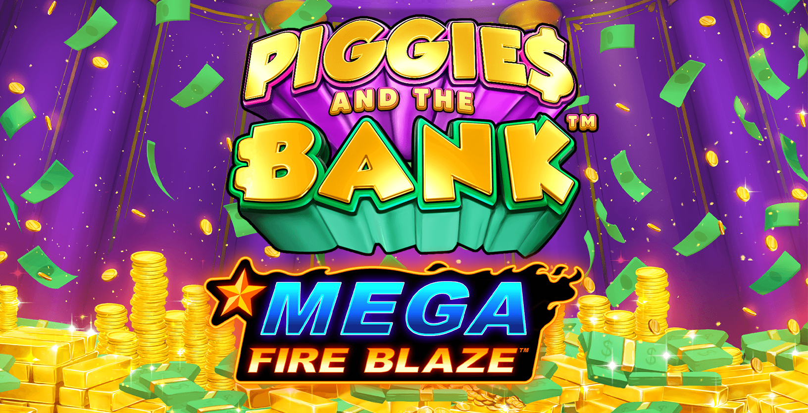 Mega Fire Blaze: Piggies and the Bank (US) - Game Title