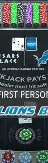 First Person Detroit Lions Blackjack - Game Title