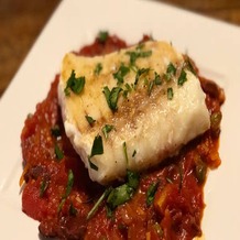 Wild White Fish with Puttanesca Sauce