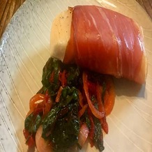 Prosciutto-Wrapped Halibut with Swiss Chard