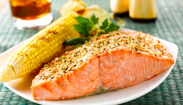 Plank Grilled Salmon with Sunny Rub
