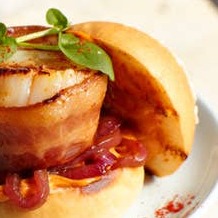 Bacon-Wrapped Scallop Sliders