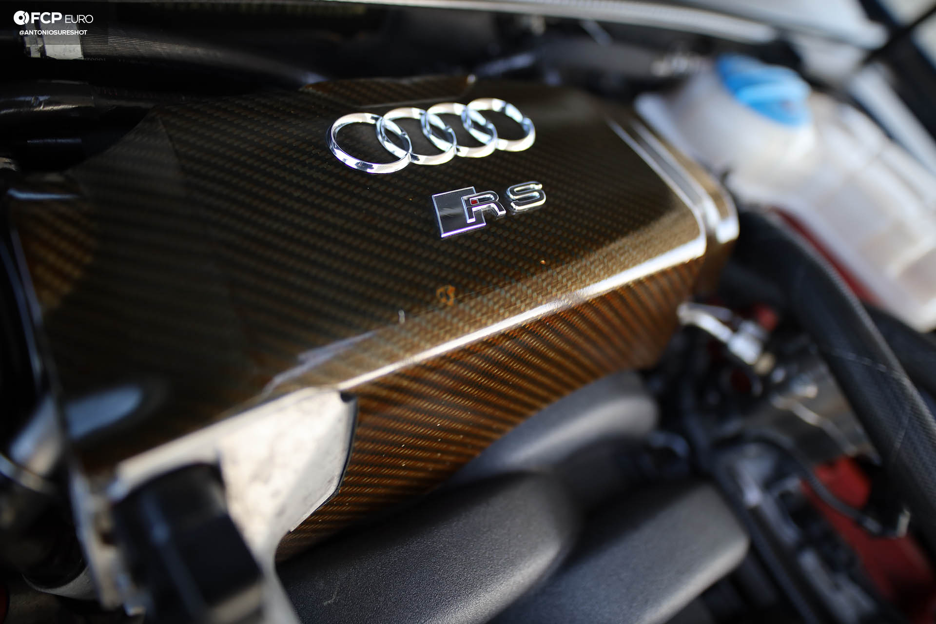 B7 Audi RS4 engine bay carbon fiber intake manifold