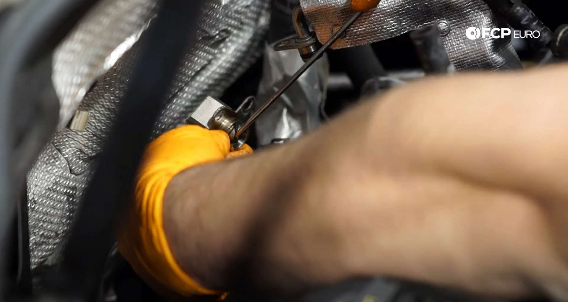 DIY MK7 VW GTI Turbocharger Upgrade removing the coolant feed line’s old o-ring