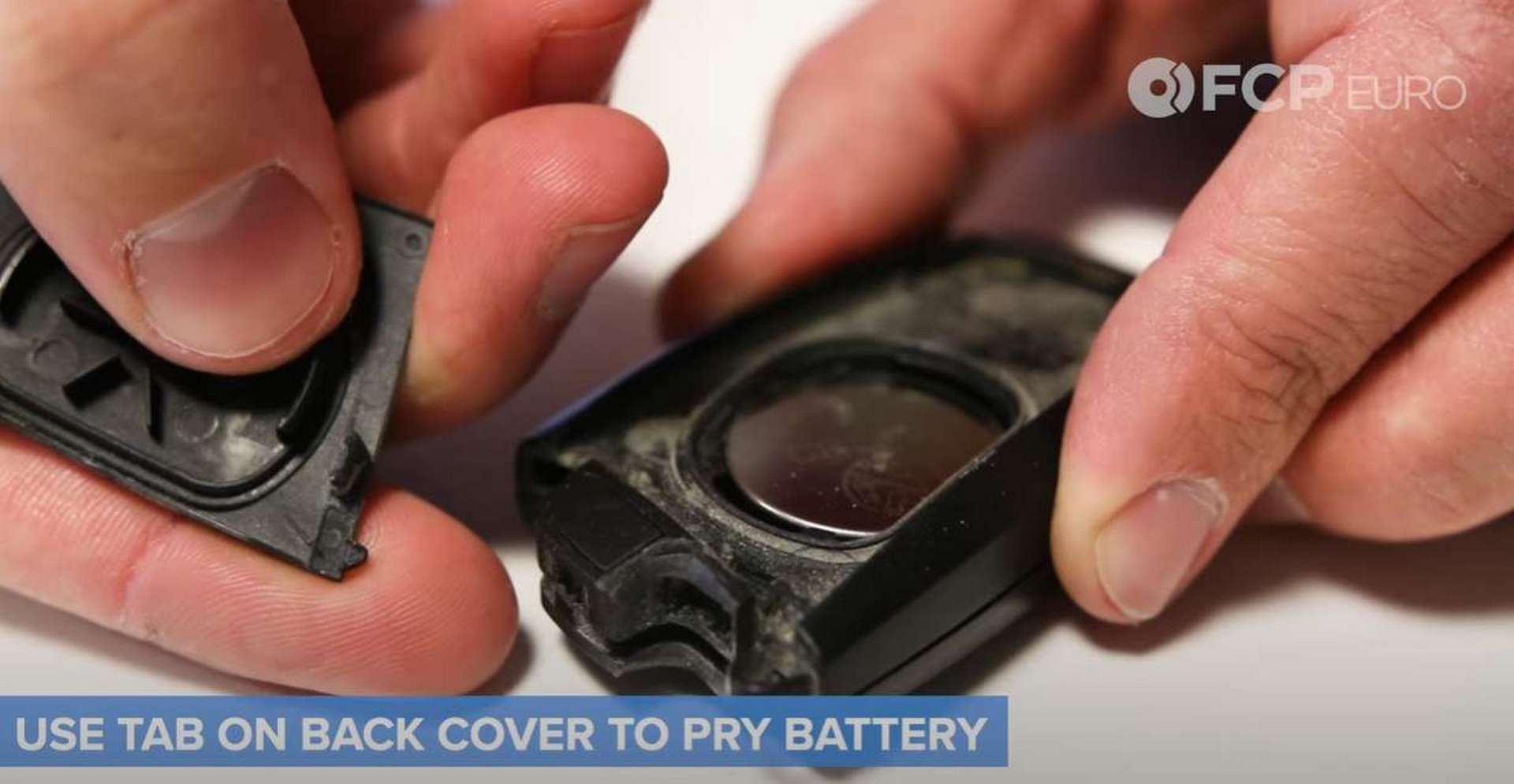 BMW F30 Key Fob Battery Replacement removing the emergency key
