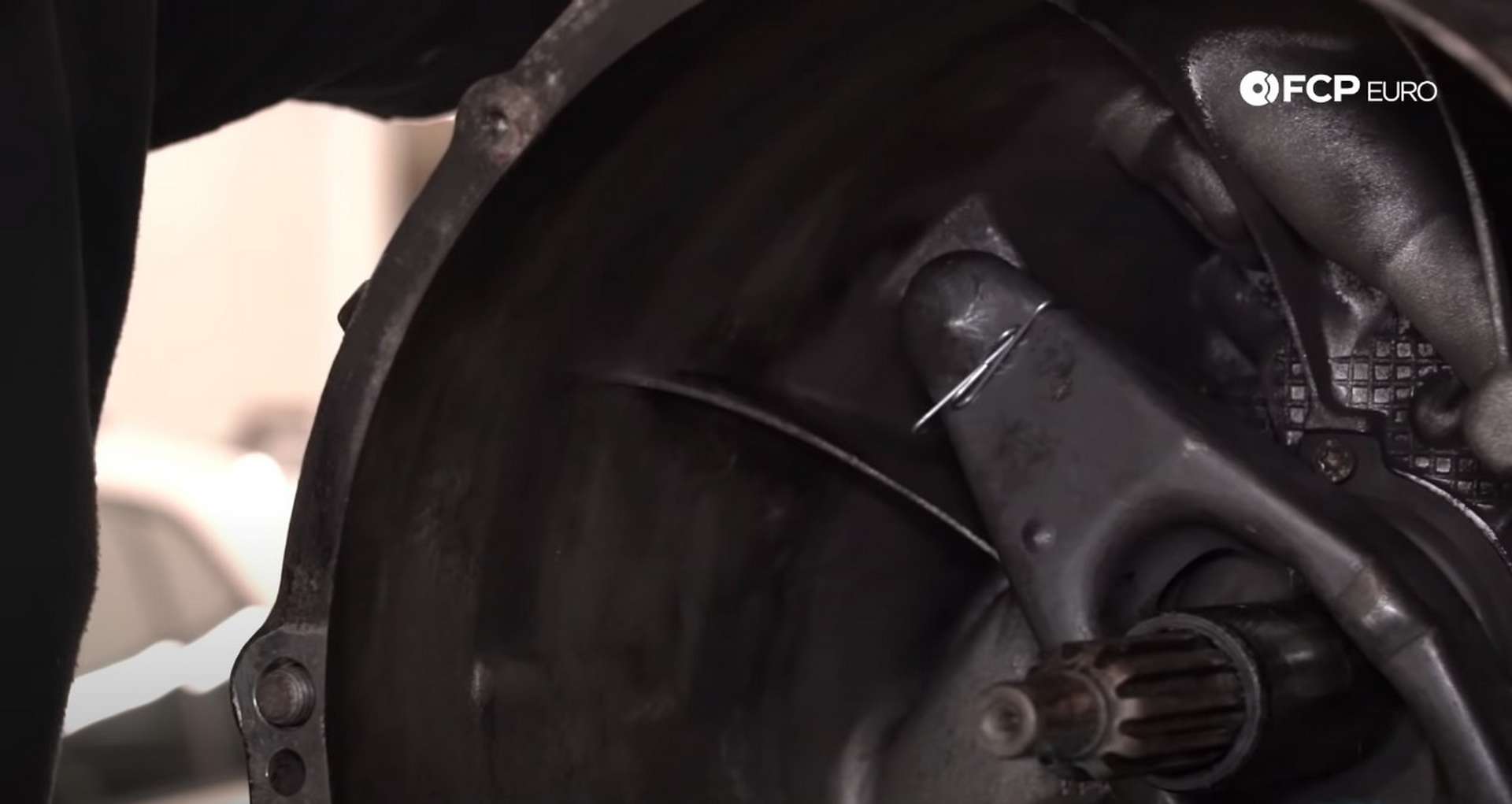 DIY BMW E46 Clutch Replacement clutch fork installed