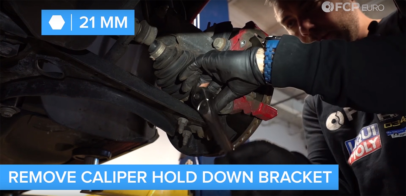 VW Audi Brake Job Caliper Hold Down Bracket Removal