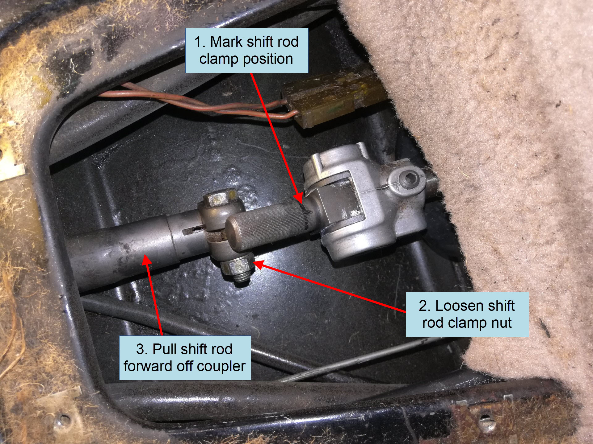 Air-cooled Porsche 911 inner shift coupler boot removal