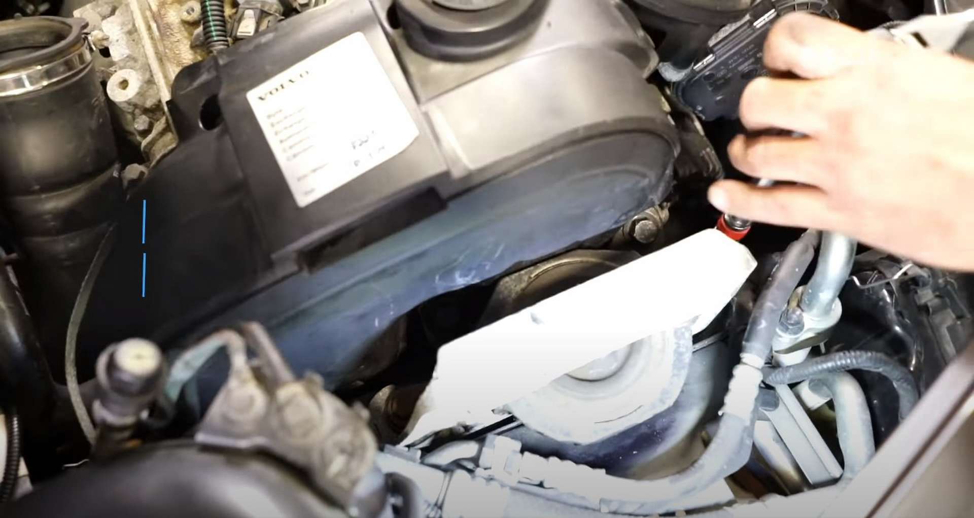 DIY Volvo P1 Timing Belt Replacement installing the engine mount brace