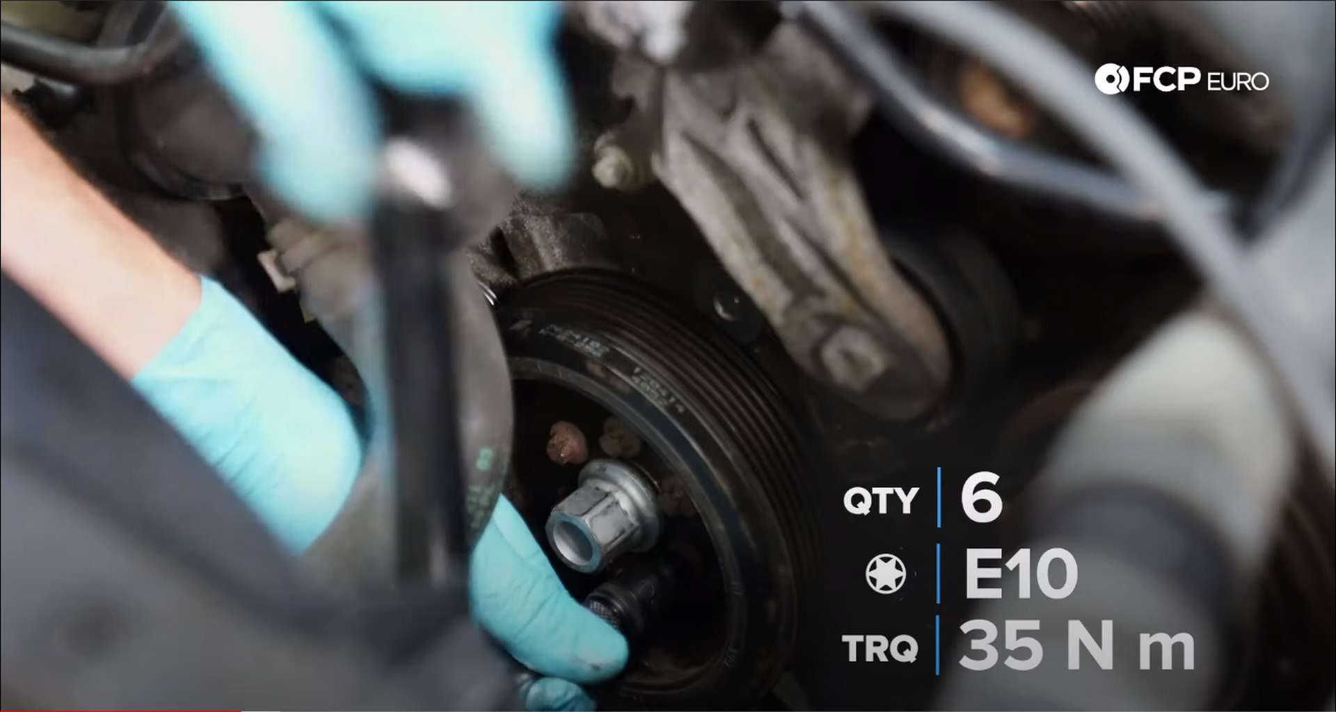 DIY BMW N20 Timing Chain torquing the vibration dampener bolts