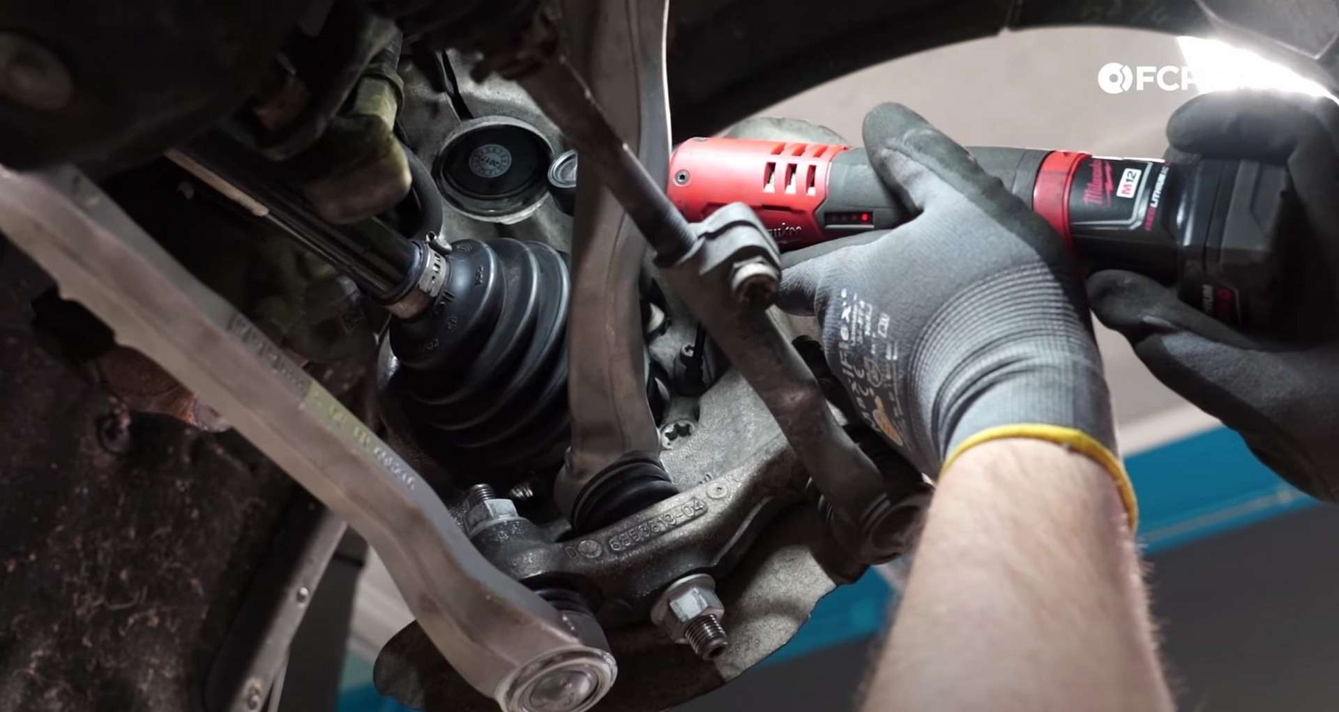 DIY BMW F30 Front Wheel Bearing Replacement removing the hub bolts