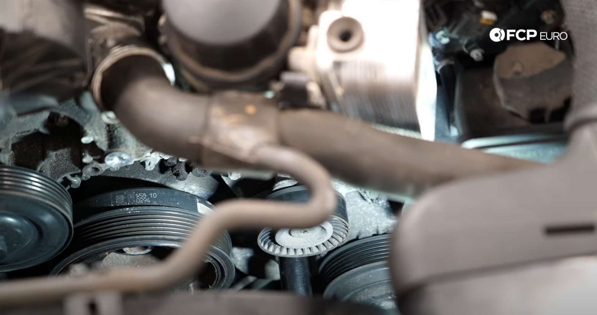DIY Mercedes W212/204 Alternator and Drive Belt Replacement rotating the tensioner