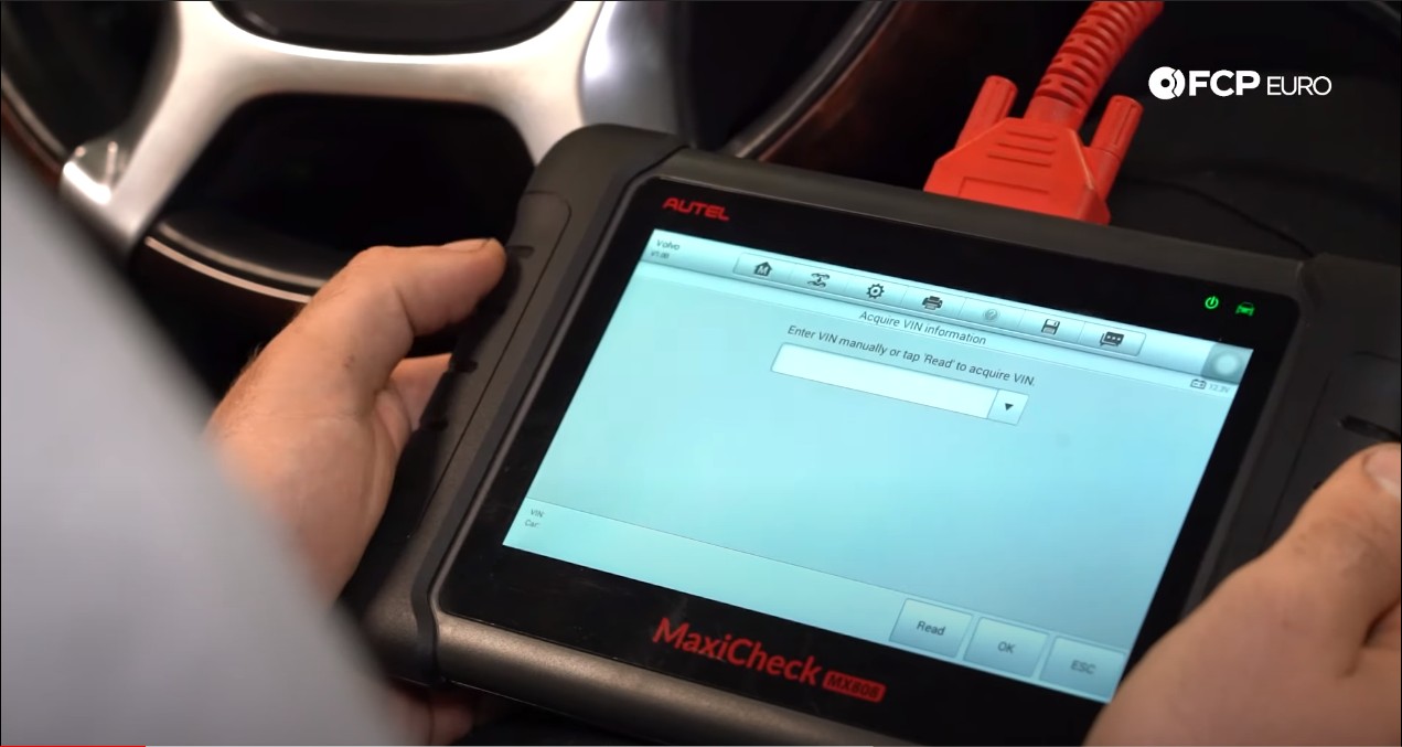 DIY P3 Volvo Rear Brakes VIN selecting menu screen