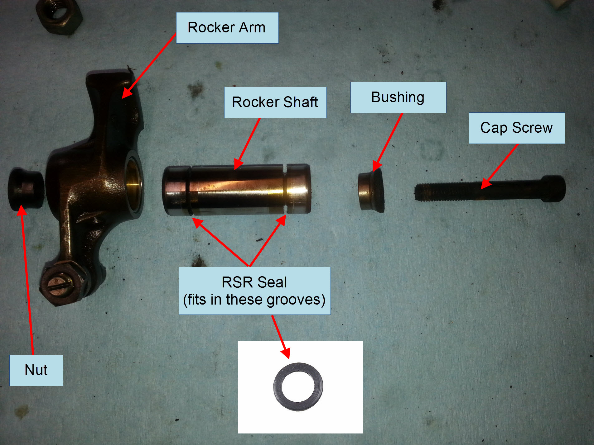 Air-cooled Porsche 911 rocker arm assembly.