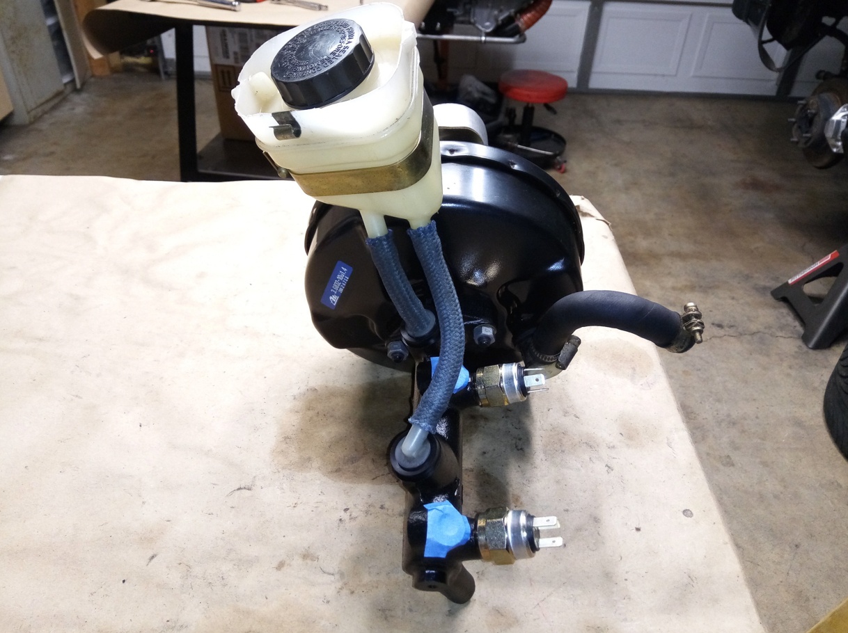 Air-cooled Porsche 911 rebuilt brake booster master cylinder assembly.