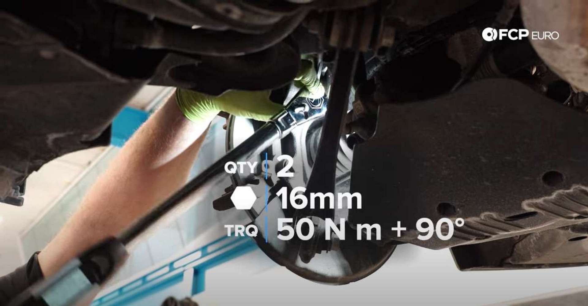 DIY BMW F30 Rear Brake Service torquing the caliper bracket bolts