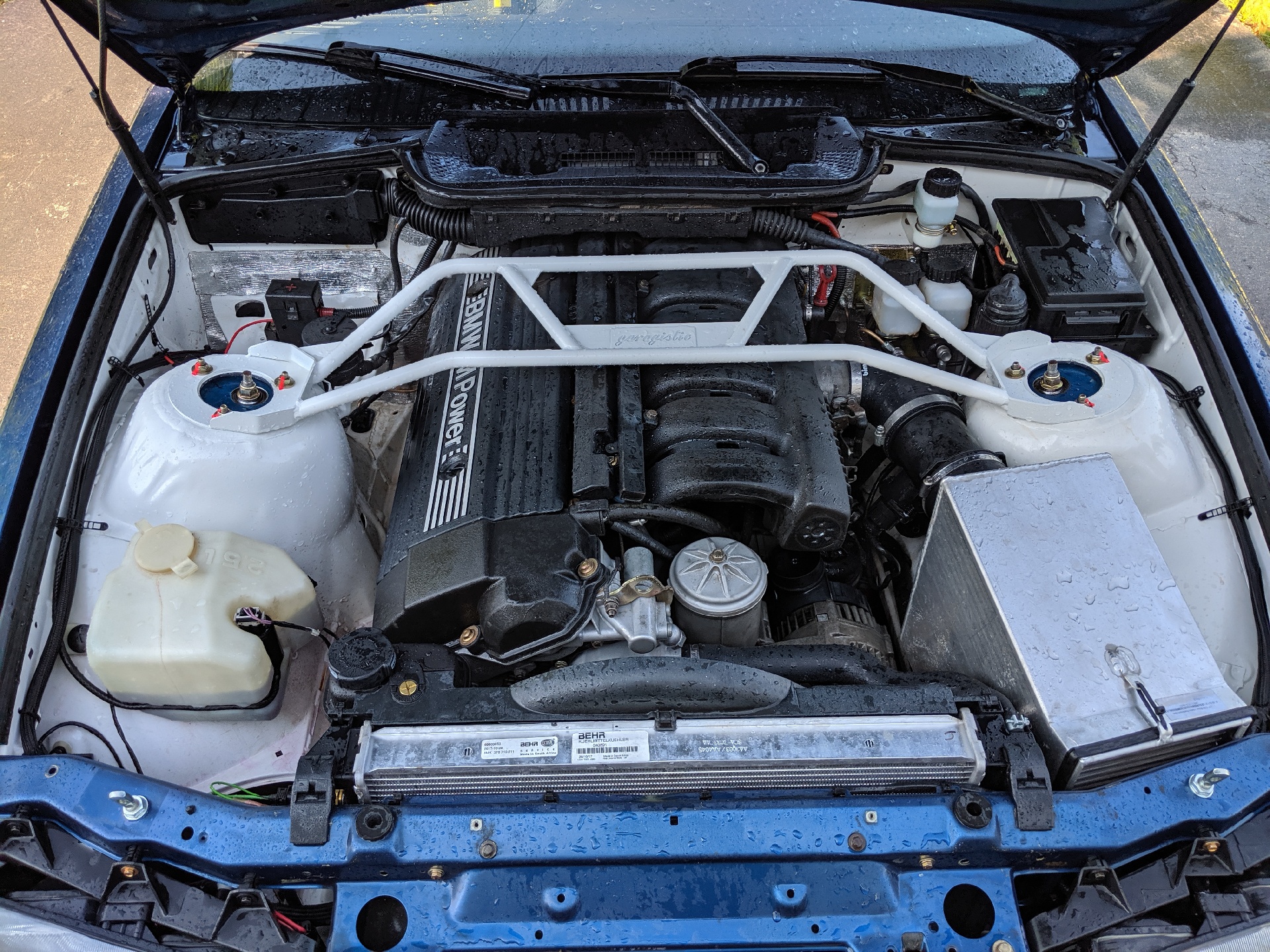 Bearded Ryno Rally Team BMW E36 M3 Rallycar underhood