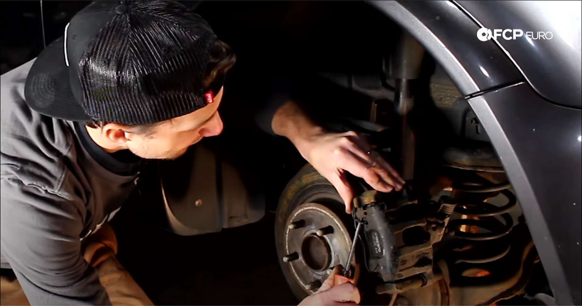 DIY Volvo Rear Brake Job removing rattle clip