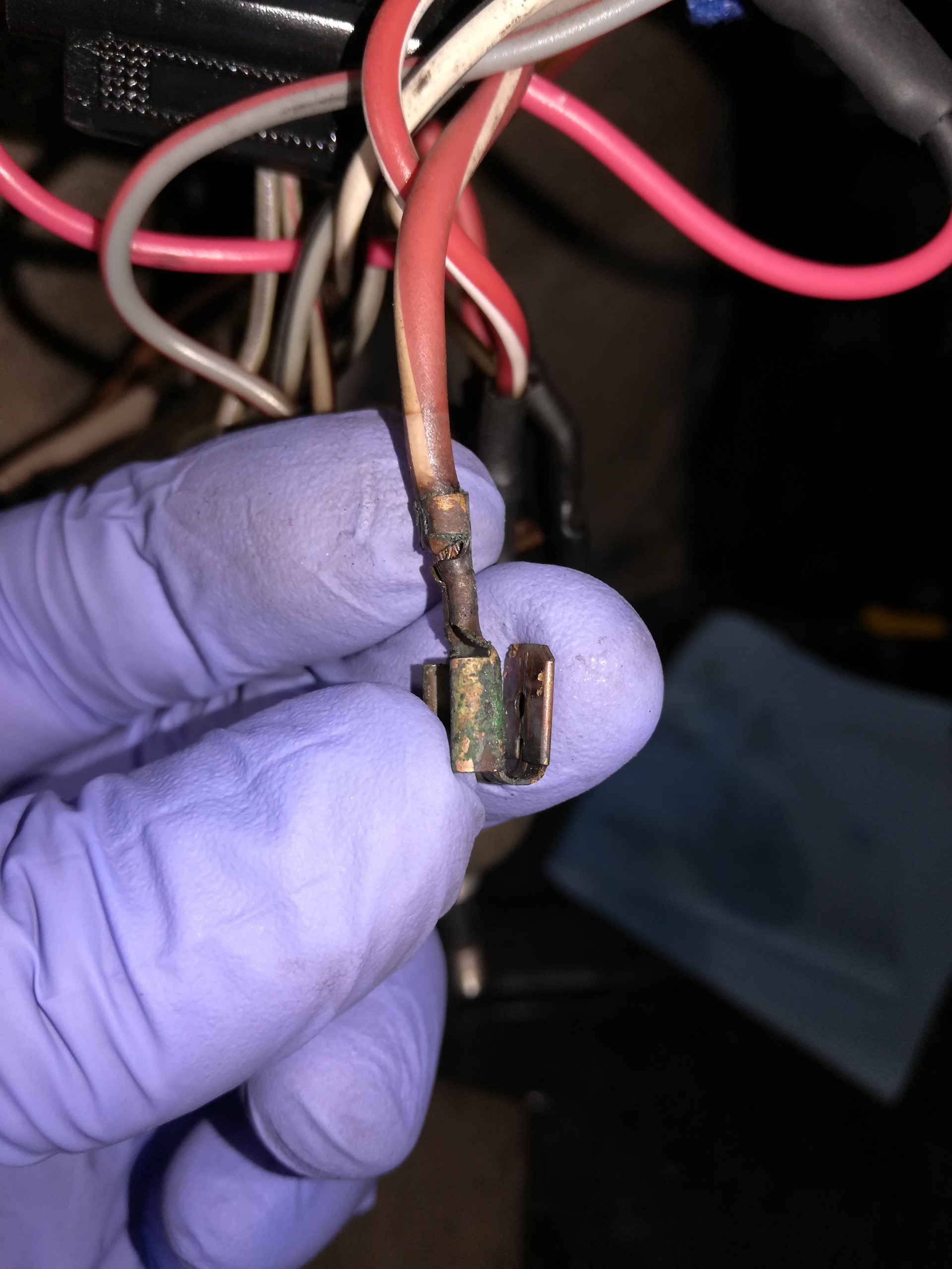 Air-cooled Porsche 911 headlight switch wiring.