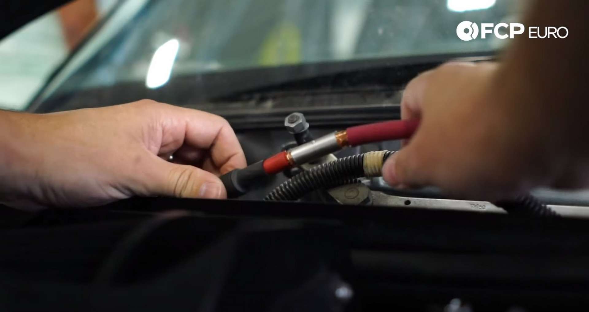 DIY Battery Relocation using the butt connector to extend the cable