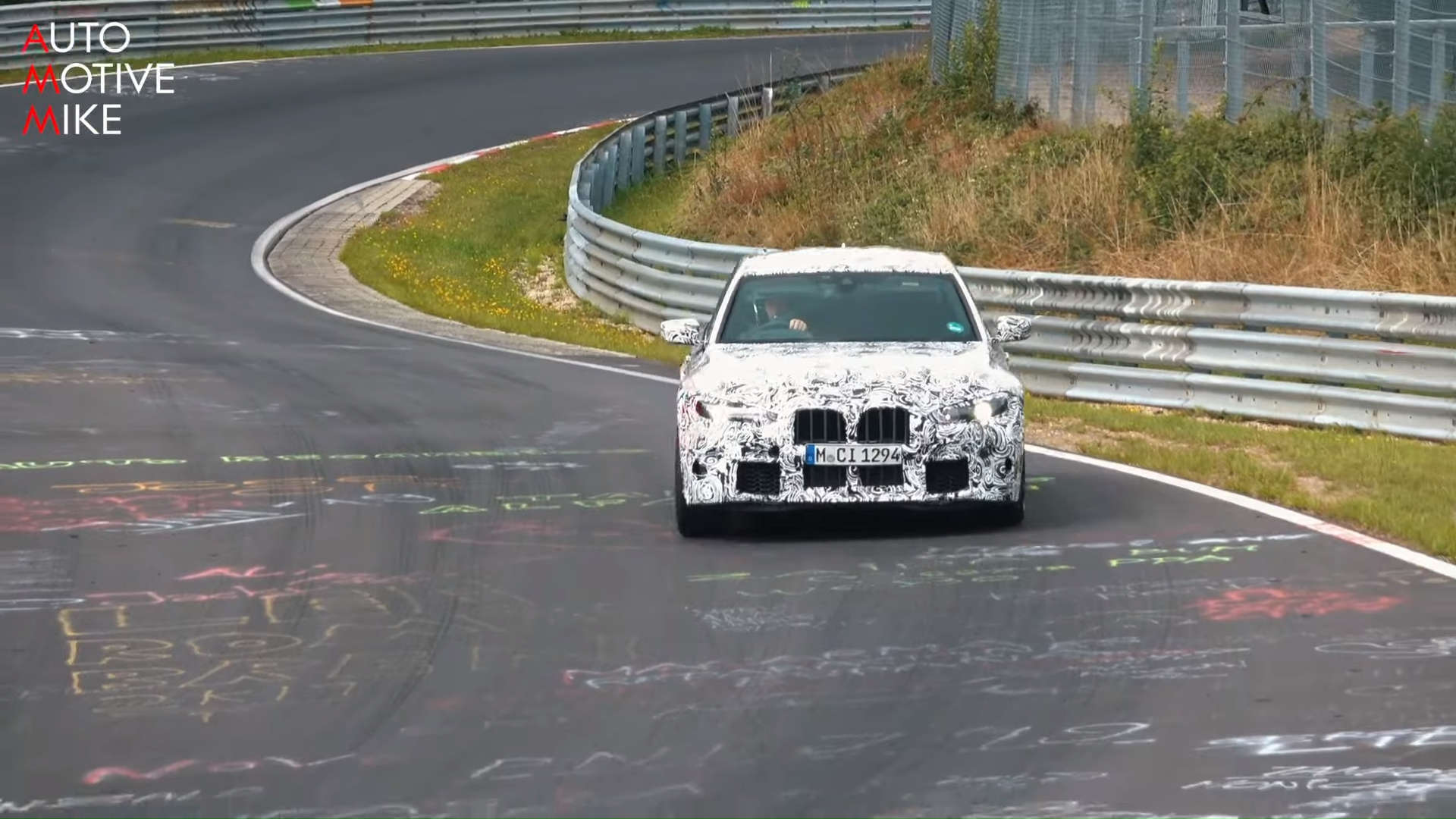2021 BMW G80 M3 Nurburgring Nordschleife Spy Shots Grill Front End
