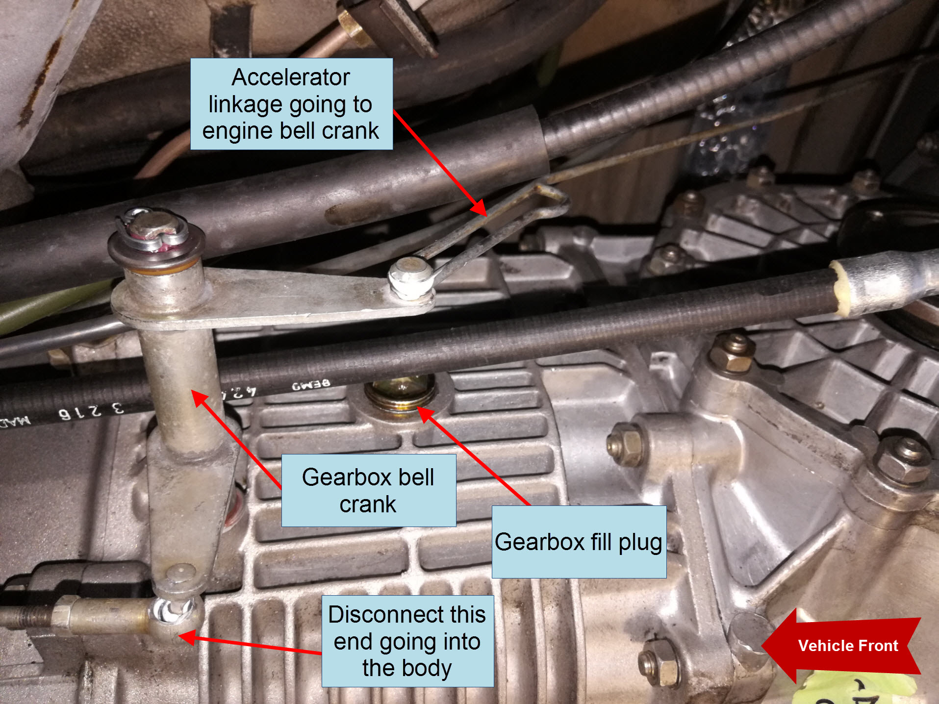 Air-cooled Porsche 911 accelerator linkage bell crank.