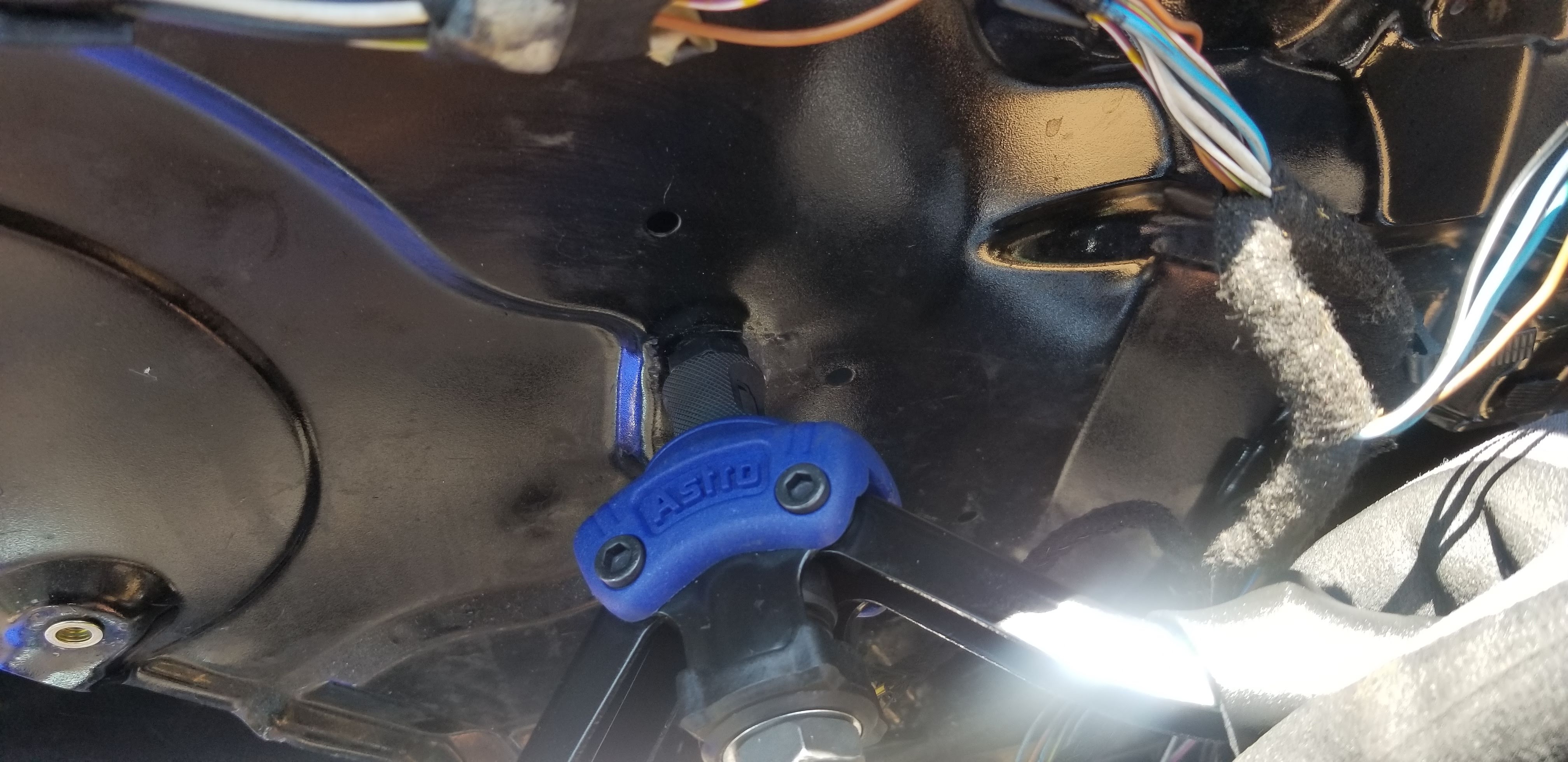 Step 6 - preparing door panel riv nut