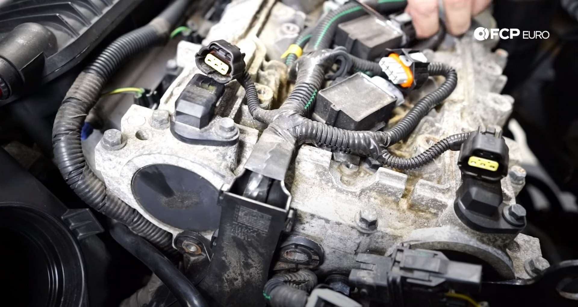 DIY Volvo P1 Timing Belt Replacement unplugging the ignition harness