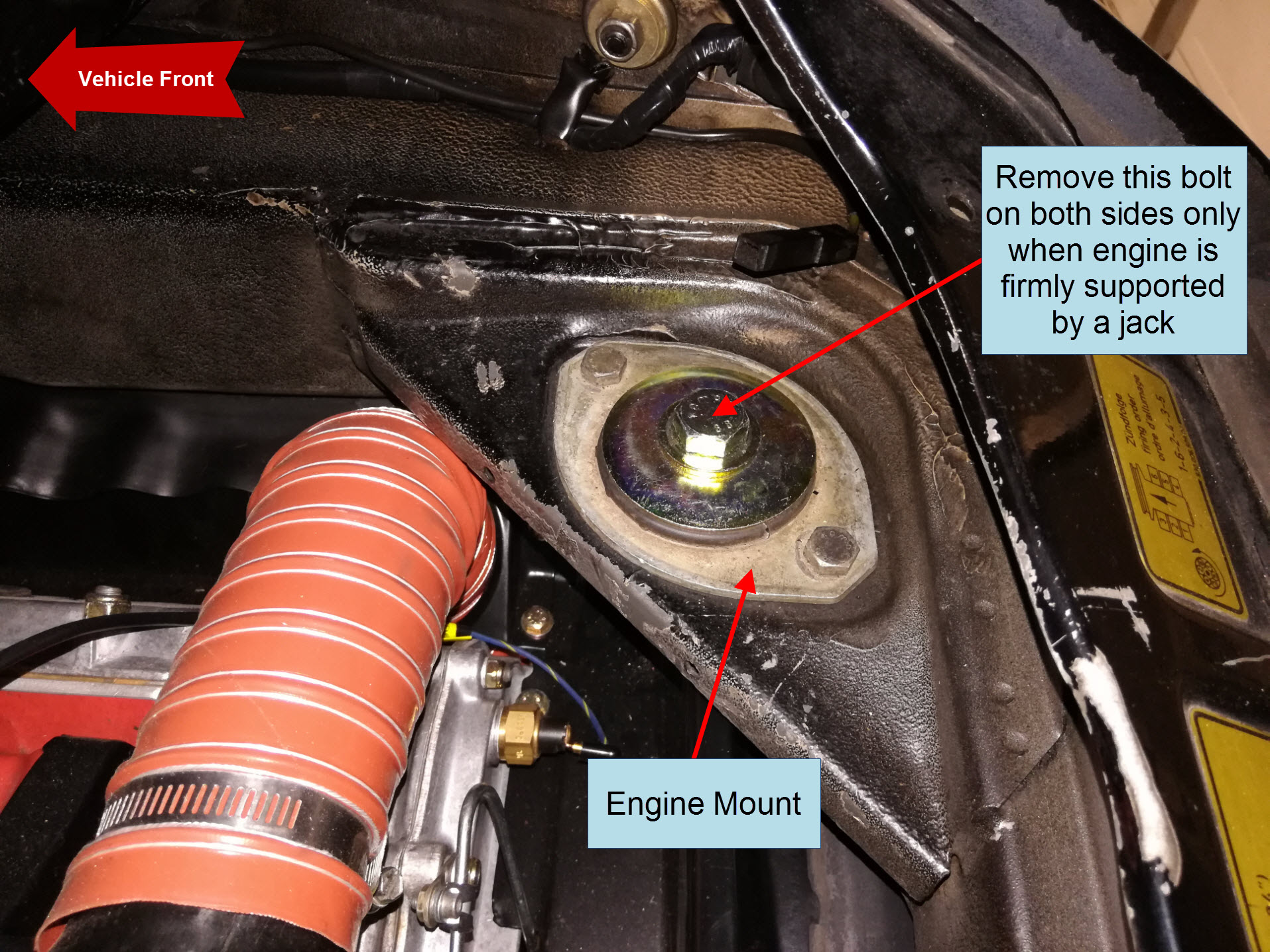 Air-cooled Porsche 911 engine mounting bolts.