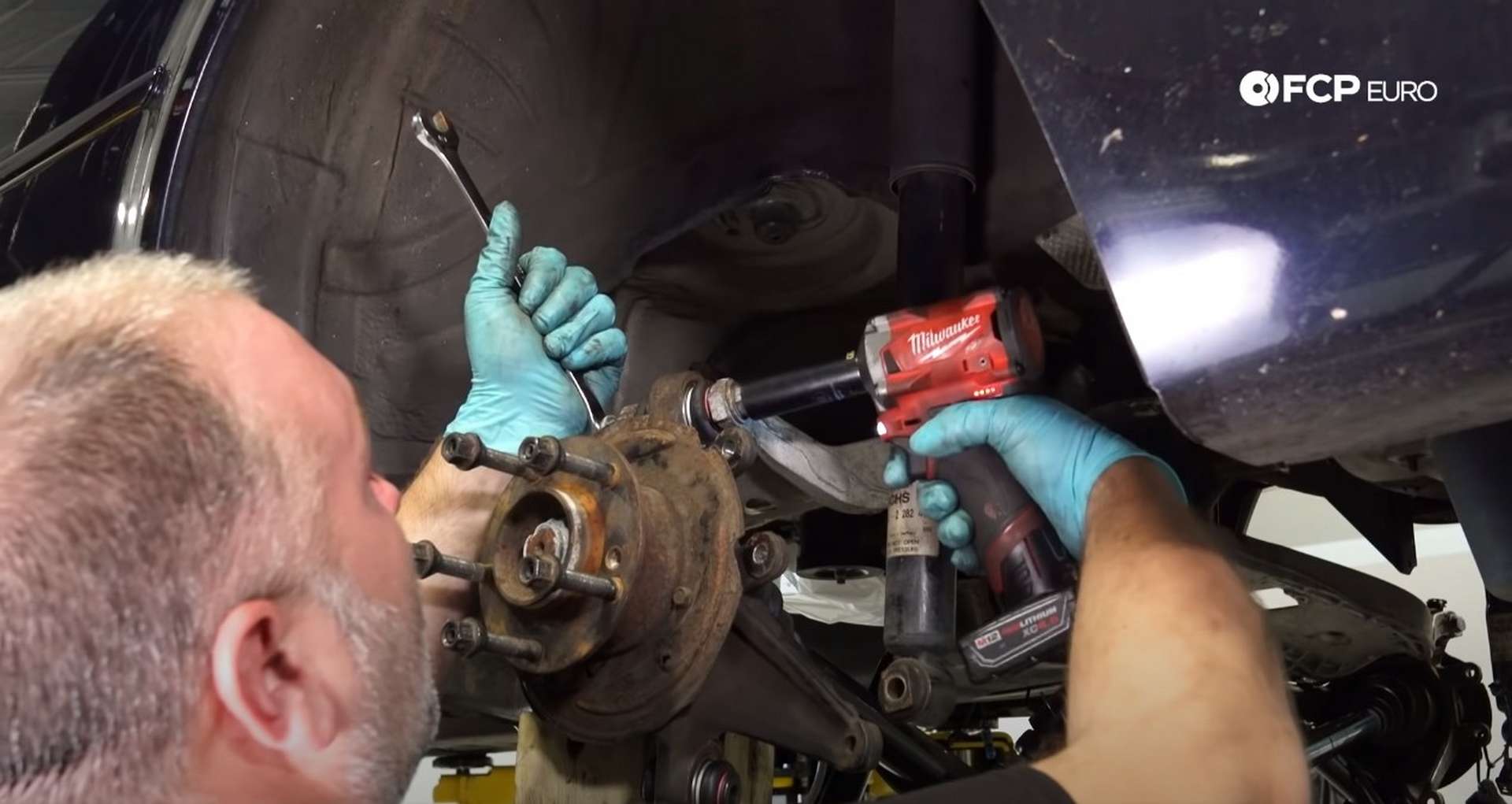 DIY E46 BMW M3 Rear Subframe Refresh Part 3 securing the knuckle assembly to the upper control arm