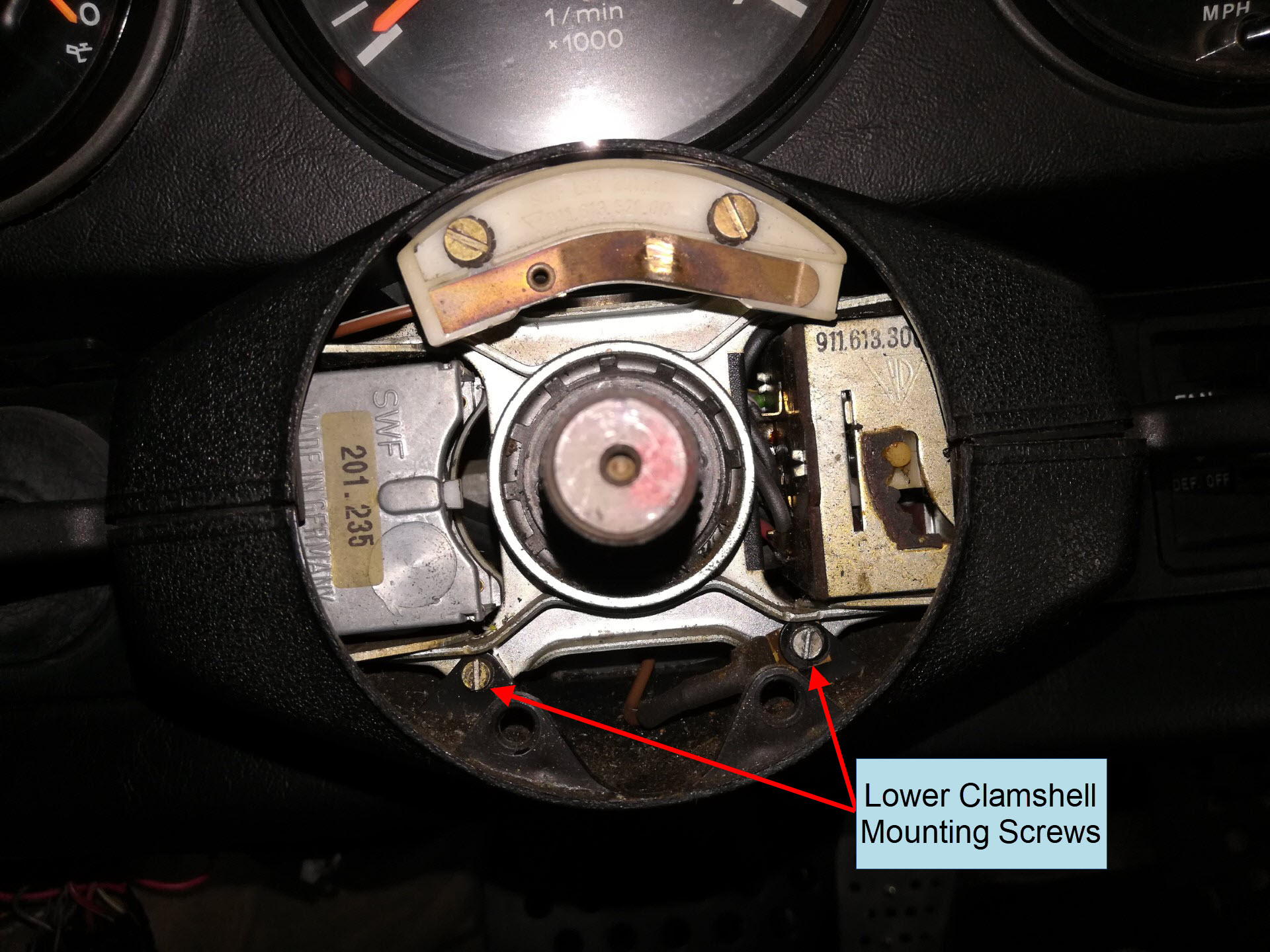 Air-cooled Porsche 911 Steering Column Covers